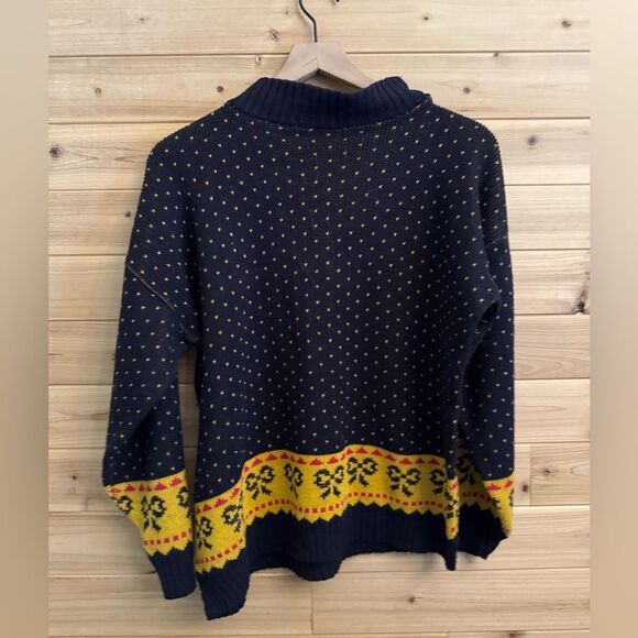 Vintage White Duck Themed Crewneck Sweater Size Medium Novelty Print Bow - Picture 8 of 13